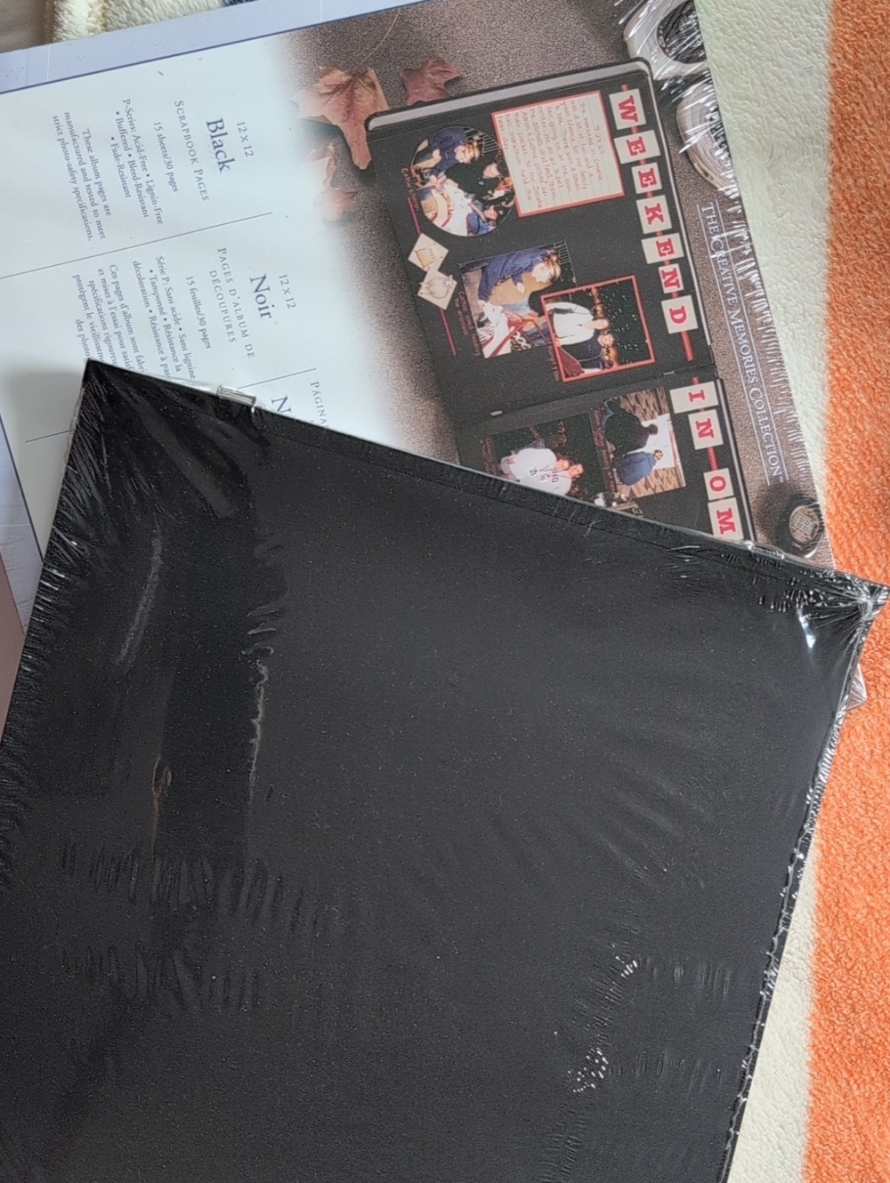 Black Scrapbook Photo Album - 12x12 Blank Pages